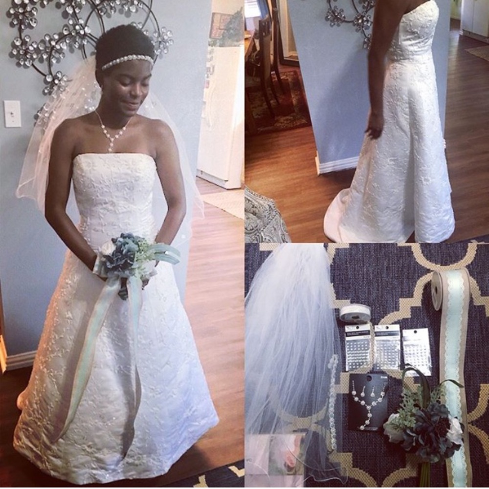 White Wedding Gown, Aline petticoat included